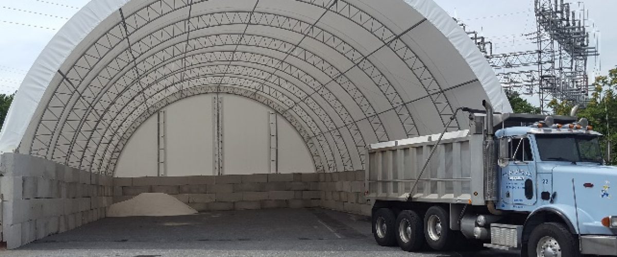 1,500 ton capacity salt pit